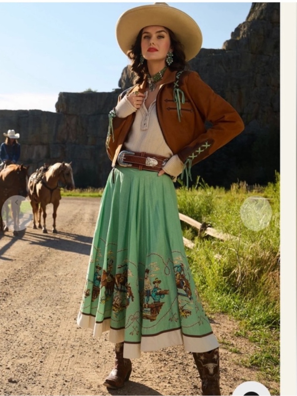 NWT Double D Ranch Skirt, Mitchell's Gallery - Picture 2 of 6